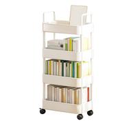 Generico Carrello con ruote, Carrello con ruote, di utilità mobile | multiuso con rotelle a 3/4 livelli con maniglia, carrello portaoggetti mobile multifunzionale con