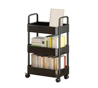 Generico Carrello con ruote, Carrello con ruote - multiuso su - Carrelli multiuso a 3/4 livelli con, carrello portaoggetti con maniglie, adatto per cucina, soggiorno, posto di lavoro