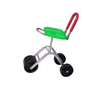 Generico Carrello da Giardinaggio con Sedile con Ruote,Altezza Regolabile da 36 A 48 Cm,Sgabello Girevole con Portata di 150 kg,for Cortile,Patio,Prato,Casa(Green)