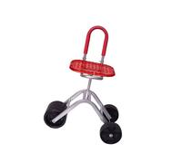 Generico Carrello da Giardinaggio con Sedile con Ruote,Altezza Regolabile da 36 A 48 Cm,Sgabello Girevole con Portata di 150 kg,for Cortile,Patio,Prato,Casa(Red)