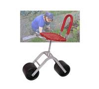 Generico Carrello da Giardino Pieghevole con Sedile, Lavoro Girevole for Prato E Cortile,for Giardinaggio in Patio(Red)