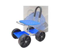 Generico Carrello da Giardino, Sedile Lavoro for Giardinaggio con Ruote, for Esterni Vassoio Portautensili 1/2, Girevole A 360°, for Prato E Cortile(4-Wheeled)