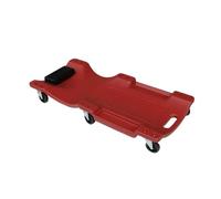 Generico Carrello di Servizio in Plastica for Riparazioni Automobilistiche, A Basso Profilo, con Poggiatesta Imbottito, for Officine E Garage Meccanici(Red)