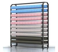 Generico Carrello espositivo in Tessuto Resistente, Organizer per Rotoli di Vinile bifacciale, Ganci in Acciaio Regolabili per pellicole per Auto e pellicole Che cambiano Colore (20 aste, 175 cm)