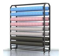 Generico Carrello espositivo in Tessuto Resistente - Organizzatore per Rotoli di Vinile bifacciale con Ganci Regolabili per pellicole per Auto e pellicole Che cambiano Colore (16 aste, 160 cm)