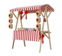 Generico Carrello Mobile Pieghevole per la Vendita di Cibo per Strada, bancarella di Frutta/Fiori/Hot Dog/Gelato, espositore Promozionale Portatile per mercati agricoli, bancarella di Snack (Rosso, 2