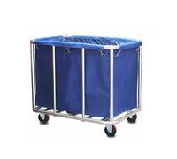 Generico Carrello Multifunzionale per Il Servizio in Camera d'albergo - Raccolta della Biancheria e Riciclaggio della Biancheria Sporca, Carrello Rettangolare a 8 Tubi per l'efficienza delle Pulizie