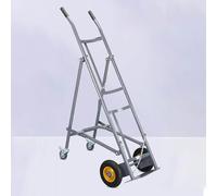 Generico Carrello per bombole di Ossigeno Portatile ad Alta Resistenza con Ruote - Carrello Leggero per bombole di acetilene per Un Facile Trasporto - Uso Durevole per Interni/Esterni, Design Grigio,