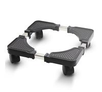 Generico Carrello Porta Bombola Gas con Ruote Girevoli e Freno - Struttura Robusta e Silenziosa e Regolabile - Nero - Protegge Il Pavimento e Riduce Le Vibrazioni - Universale per Bombole a Gas.