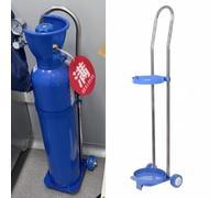 Generico Carrello Porta bombole di Ossigeno in Metallo Portatile - Carrello Leggero con Ruote per bombole di CO2 da 31,5/37,4/43,3 Pollici - Ideale per Uso Domestico e Facile Trasporto