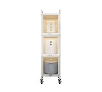 Generico Carrello Portaoggetti Sottile, Armadietto Organizer Da Bagno Con Ruote Universali, Carrello Ribaltabile For Spazi Stretti, For Piccoli Angoli Stretti Del Bagno(4 tiers-25x50x115.7cm)