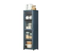 Generico Carrello Portaoggetti Sottile, Carrello A Spazio Stretto, Armadietto Organizer Con Anta Trasparente, For Lavanderia, Luoghi Stretti, Bagno, Piccolo Angolo(Color 1,4 tiers)