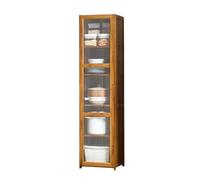 Generico Carrello Portaoggetti Sottile, Carrello A Spazio Stretto Con Anta Armadio Trasparente, Armadio Organizer, For Lavanderia, Posti Stretti, Bagno, Piccolo Angolo(Color 2,5 tiers)