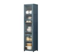 Generico Carrello Portaoggetti Sottile, Carrello A Spazio Stretto Con Anta Armadio Trasparente, Armadio Organizer, For Lavanderia, Posti Stretti, Bagno, Piccolo Angolo(Color 1,5 tiers)