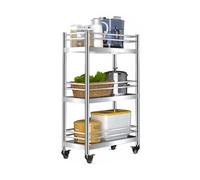 Generico Carrello Portaoggetti Sottile Con Ruote, Carrello Portaoggetti Da Bagno A 3/4 Livelli, Ripiano Portaoggetti Con Ruote, For Lavanderia Da Bagno In Luoghi Stretti(102x70x20cm)