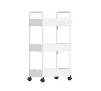 Generico Carrello Portaoggetti Sottile E Scorrevole,carrello Portaoggetti For Il Bagno,ripiano Con Spazio Vuoto Con Ruote,for La Lavanderia Del Bagno In Luoghi Stretti(3 tiers-9x50x70cm)