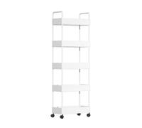 Generico Carrello Portaoggetti Sottile E Scorrevole,carrello Portaoggetti For Il Bagno,ripiano Con Spazio Vuoto Con Ruote,for La Lavanderia Del Bagno In Luoghi Stretti(5 tiers-9x40x120.5cm)