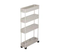 Generico Carrello Portaoggetti Sottile E Scorrevole,carrello Portaoggetti For Il Bagno,ripiano Con Spazio Vuoto Con Ruote,for La Lavanderia Del Bagno In Luoghi Stretti(Color 1,16x50x74cm)