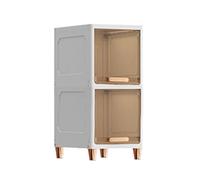 Generico Carrello Portaoggetti Sottile Ribaltabile,armadietto Organizer Da Bagno,Ripiano Portaoggetti Con Spazi Vuoti,for Lavanderia In Luoghi Stretti,bagno Piccolo Angolo(Width 29cm,2 tiers)