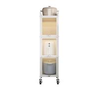 Generico Carrello Portaoggetti Sottile Ribaltabile,carrello A Spazio Stretto Con Ruote Universali,armadietto Organizer For Il Bagno,for Lavanderia Luoghi Stretti Bagno(4 tiers-20x40x115.7cm)