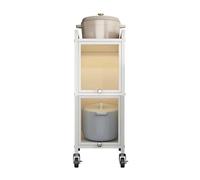 Generico Carrello Portaoggetti Sottile Ribaltabile,carrello A Spazio Stretto Con Ruote Universali,armadietto Organizer For Il Bagno,for Lavanderia Luoghi Stretti Bagno(3 tiers-20x40x82cm)