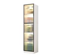 Generico Carrello Portaoggetti Sottile, Scaffale Portaoggetti A Spazio Stretto, Armadietto Organizer Con Anta Trasparente, For Luoghi Stretti Del Bagno Della Lavanderia(Color 1,30x32x165cm)