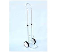 Generico Carrello Portatile per bombole di Ossigeno in Alluminio - Maniglia Regolabile per Una Facile Mobilità, Supporto per bombole Leggero e Mobile Adatto a bombole da 158 mm - Soluzione per Il tra