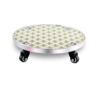 Generico Carrello portavasi per Piante Resistente con Ruote - Supporto per Piante da Interno con capacità di 120 kg, Carrello portavasi con Ruote, Vassoio portavasi Bianco da 36 cm (14 Pollici) per u