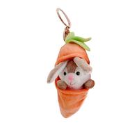 Generico Carrot Bunny Plush Keychain | Cotton & PVC, 4.7in Carrot Length | Detachable Stuffed Rabbit Toy | Backpack, Suitcase Decoration | Cute Key Chain Accessory