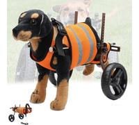 Generico Carrozzina for cani regolabile for zampe posteriori, carrelli leggeri for cani con 2 ruote for cani di piccola/media taglia, ausili for la mobilità degli arti posteriori degli animali domesti