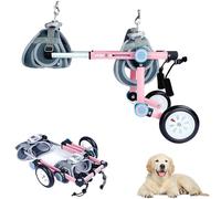 Generico Carrozzina per Cani per Zampe Posteriori - Carrello Portatile per la Mobilità di Animali Domestici disabili, Supporto di trazione per Arti feriti, paralizzati e deboli - Migliora la sicurezz