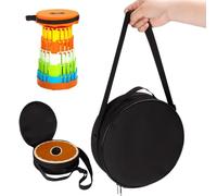 Generico Carry Case For Folding Stool - Round Storage Bag With Handle | | Portable Telescopic Seat Organizer Zippered Tote Pouch Heavy Duty Outdoor Camping Travel Stool Protective Carry Bag