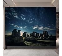 Generico carta da parati 3d 250x370cm Cielo Notturno Di Boulder carta da parati per cucina Pannelli su tela effetto olio, unione continua e invisibile, perfetti per camera da letto moderna EB24-9772