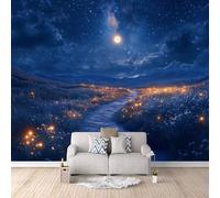 Generico Carta da Parati 3D Effetto Lucciola Carta Parati Galassia Fotomurale Tessuto non Tessuto Nessun Supporto Adesivo Resistente Impermeabile Facile da Pulire Adatto per Caffè Ufficio 200x140 cm