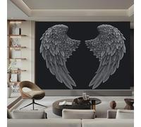 Generico Carta da Parati Adesiva Buio 200 x 140 cm (W x H) Carta da Parati Autoadesiva Muro Ali d'angelo Pattern per Soggiorno Camera da Letto Cucina Pellicola Mobili Adesiva