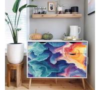 Generico carta da parati antimuffa 44 X100Lcm Arte Del Fumo Colorato carta da parati anti umidità Stile moderno e pulito per ambienti domestici o professionali, senza forature né attrezzi Z261491