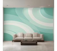 Generico Carta da Parati Arco Bianco e Verde, 200X140cm, Carta da Parati Tessuto Non Tessuto Minimalismo Arte Moderna, Camera da Letto Decorazioni Parete Soggiorno Decorazione Cucina Décor EL&D47