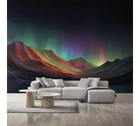 Generico Carta da Parati Aurora, Fotomurale Aurora Boreale Arcobaleno per Camera da Letto Decorazioni Parete, Carta Parati Effetto Decorativi Wallpaper, 500 x 350 cm D&O43