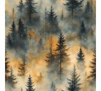Generico Carta da Parati Autoadesiva Alberi Foresta Decorativo Sfondo 44x300 cm Dipinto Naturale Carta da Parete Adesivo Vinile Tessuti non tessuti Soggiorno Camera Da Letto Bagno