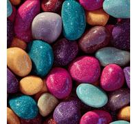 Generico Carta da Parati Autoadesiva Ciottoli Colorati Decorativo Sfondo 44x500 cm Natura Pietra Carta da Parete Adesivo Vinile Tessuti non tessuti Soggiorno Camera Da Letto Bagno