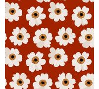 Generico Carta da Parati Autoadesiva Fiori Bianchi Decorativo Sfondo 44x500 cm Pittura Fumetto Carta da Parete Adesivo Vinile Tessuti non tessuti Soggiorno Camera Da Letto Bagno