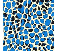 Generico Carta da Parati Autoadesiva Stampa Leopardata Blu Decorativo Sfondo 44x600 cm Dipinto Strutturato Carta da Parete Adesivo Vinile Tessuti non tessuti Soggiorno Camera Da Letto Bagno