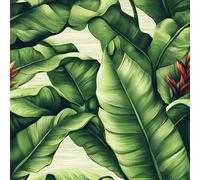 Generico Carta da Parati Autoadesiva Tropicale Piante Decorativo Sfondo 44x500 cm Giungla Moderna Carta da Parete Adesivo Vinile Tessuti non tessuti Soggiorno Camera Da Letto Bagno