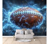 Generico Carta Da Parati Calcio, Carta Parati Tessuto Non Tessuto Fulmine Blu 200X140cm Per Soggiorno Copre Le Imperfezioni Del Muro Materiale Sicuro Ed Ecologico Facile Da