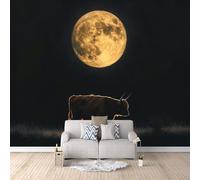 Generico carta da parati camera da letto 250x420cm Yak Lunare carta da parati tessuto non tessuto Decorazione 3D su tela pittorica, senza interruzioni, per la parete principale della casa EB24-6085