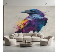 Generico Carta da Parati Corvo, 200X140cm, Carta da Parati Tessuto Non Tessuto Corvo Animale Uccello, Camera da Letto Decorazioni Parete Soggiorno Decorazione Cucina Décor EL&D65