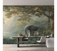 Generico Carta da Parati Elefante 200x140 cm, Fotomurali Leopardo Animali Africani Decorazioni Parete, Tessuto Non Tessuto Murale per Camera Letto, Soggiorno, Ufficio, TV Sfondo Y&W7