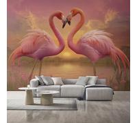 Generico Carta da Parati Fenicottero Rosa, Fotomurale Tramonto Tropical per Camera da Letto Decorazioni Parete, Carta Parati Effetto Decorativi Wallpaper, 366 x 254 cm D&O30