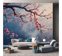 Generico Carta da Parati Fiori di Ciliegio, Carta Parati Paesaggio Floreale per Camera da Letto Decorazioni Parete, Fotomurale Effetto Decorativi Wallpaper, 250 x 175 cm D&O13