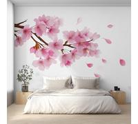 Generico Carta da Parati Fiori di Ciliegio, Fotomurale Ramo Fiori Giapponese per Camera da Letto Decorazioni Parete, Carta Parati Effetto Decorativi Wallpaper, 366 x 254 cm D&O31